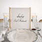 Eid Linen Sign with Wooden Holder