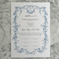 Baroque Blue Nikkah Certificate (A3 Size)