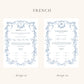 Baroque Blue Nikkah Certificate (A3 Size)