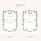 Baroque Green Nikkah Certificate (A3 Size)