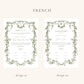 Baroque Green Nikkah Certificate (A3 Size)