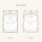 Dreamy Pastel Nikkah Certificate (A3 Size)
