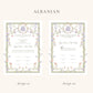 Dreamy Pastel Nikkah Certificate (A3 Size)