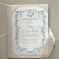 Baroque Blue Nikkah Certificate (A4 Size)