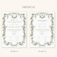 Baroque Green Nikkah Certificate (A4 Size)