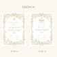 Floral Gold Nikkah Certificate (A4 Size)