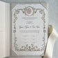 Wax Seal Floral Baroque Nikkah Certificate (A4 Size)