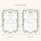 Baroque Green Nikkah Certificate (Size: A4)
