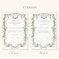Baroque Green Nikkah Certificate (Size: A4)