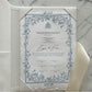 Floral Blue Nikkah Certificate (Size: A4)