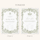 Floral Green Nikkah Certificate (Size: A4)