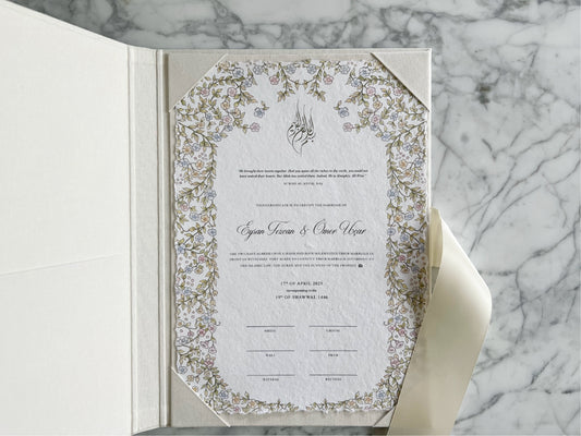 Gardens of Paradise Nikkah Certificate (Size: A4)