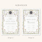 Wax Seal Dreamy Pastel Nikkah Certificate (Size: A4)