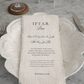 Iftar Dua Linen Fabric Sheets