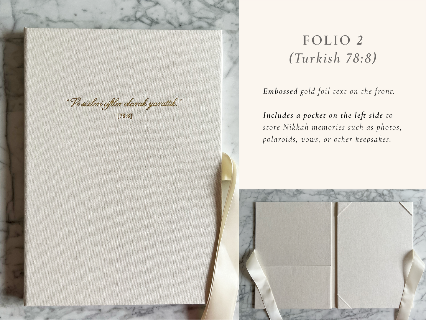 *B-STOCK* Linen Folio - Imperfect but Beautiful