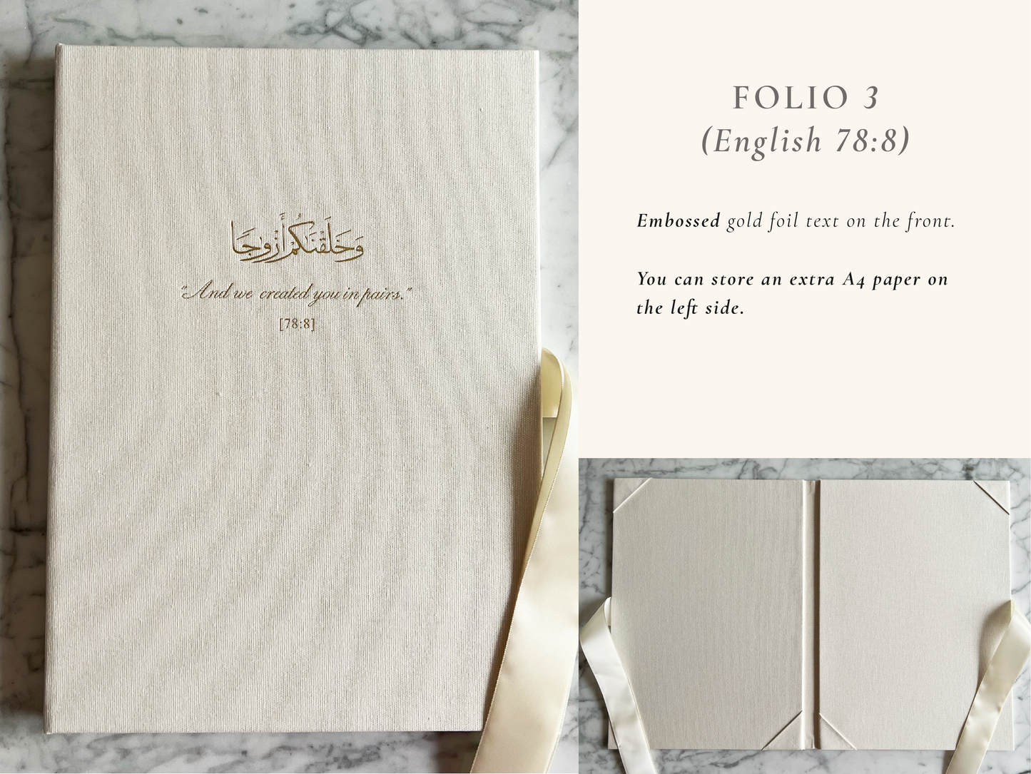 *B-STOCK* Linen Folio - Imperfect but Beautiful