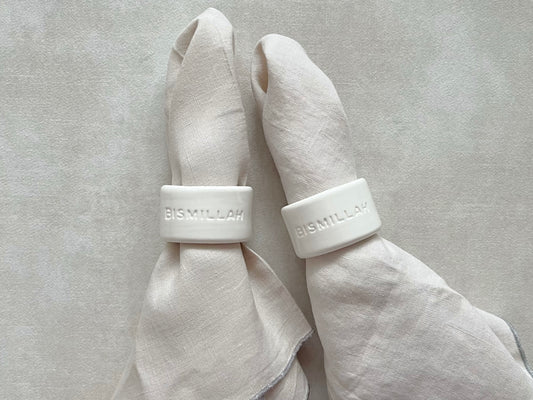 Ceramic Bismillah Napkin Ring